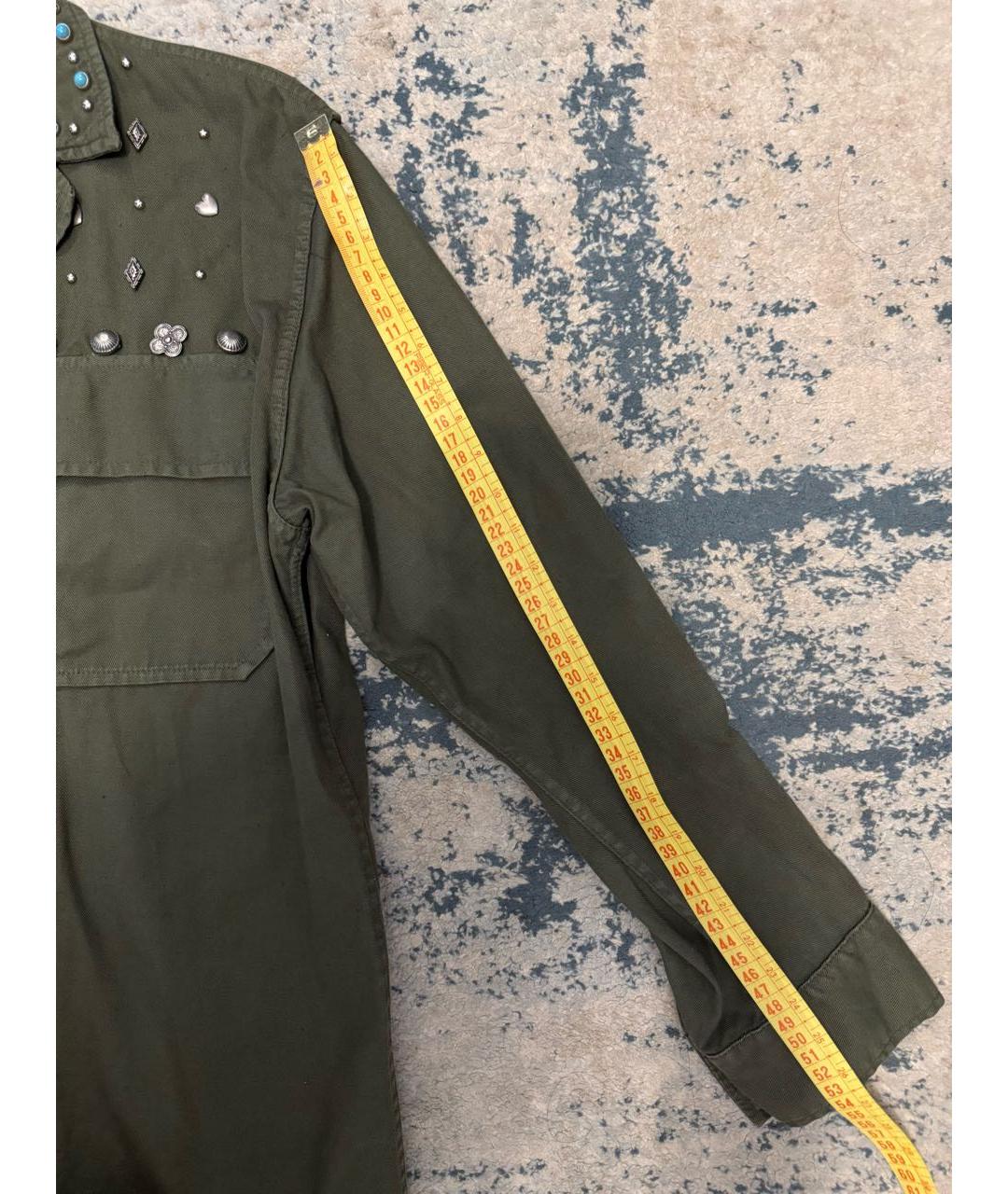 SANDRO Зеленая хлопковая рубашка, фото 8