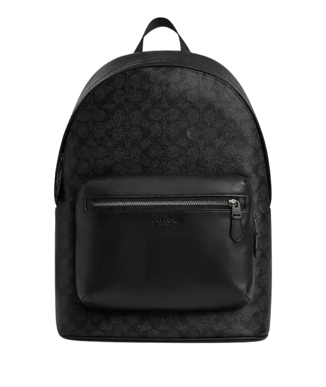 COACH Антрацитовый кожаный рюкзак, фото 1