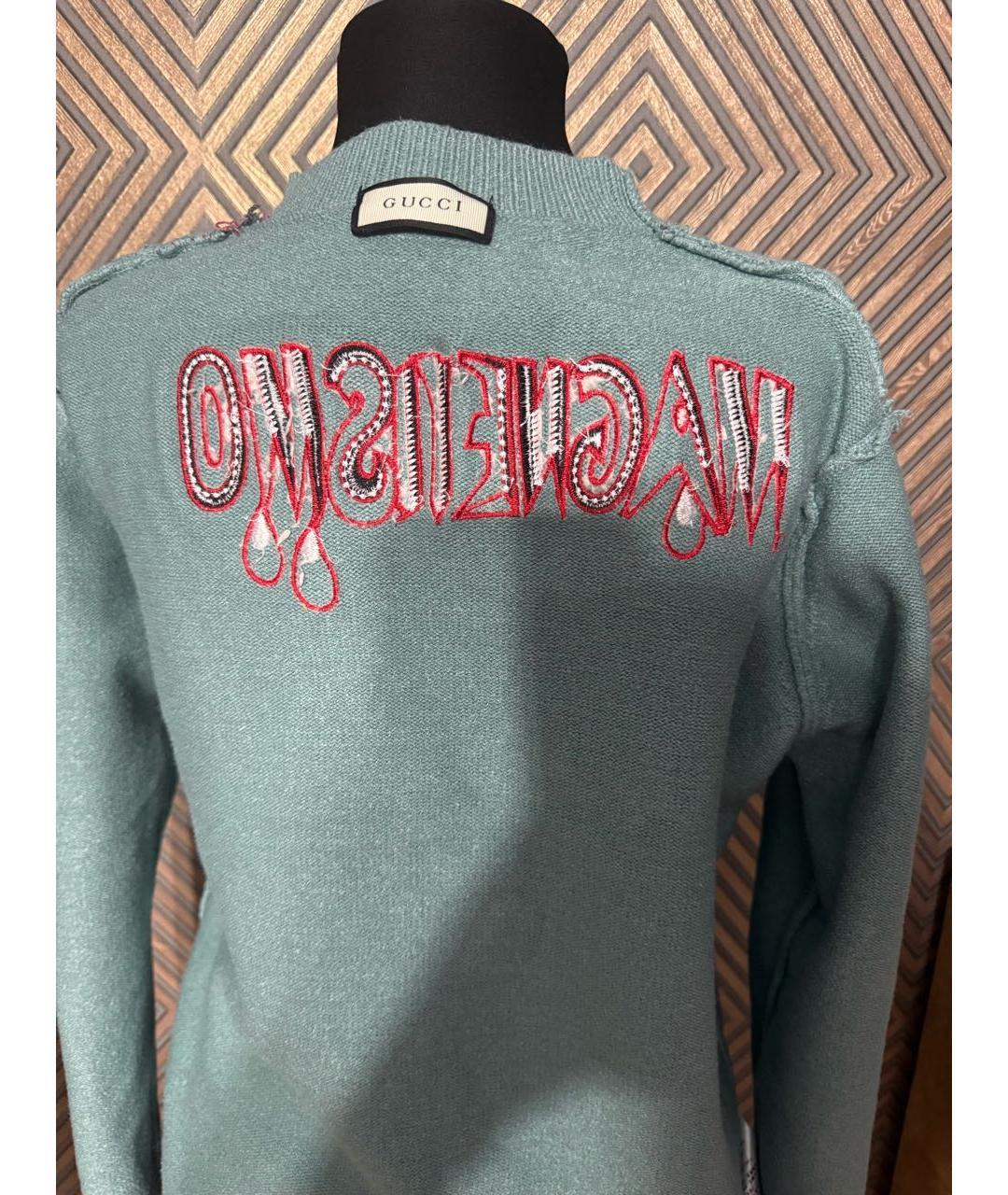 GUCCI Салатовый хлопковый джемпер / свитер, фото 3