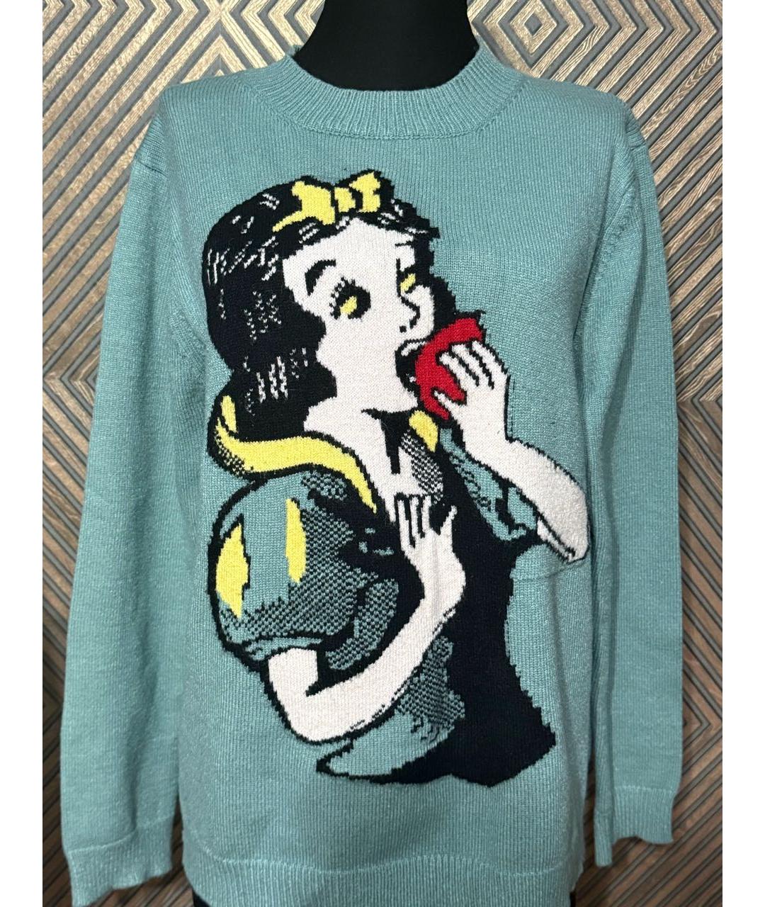 GUCCI Салатовый хлопковый джемпер / свитер, фото 5