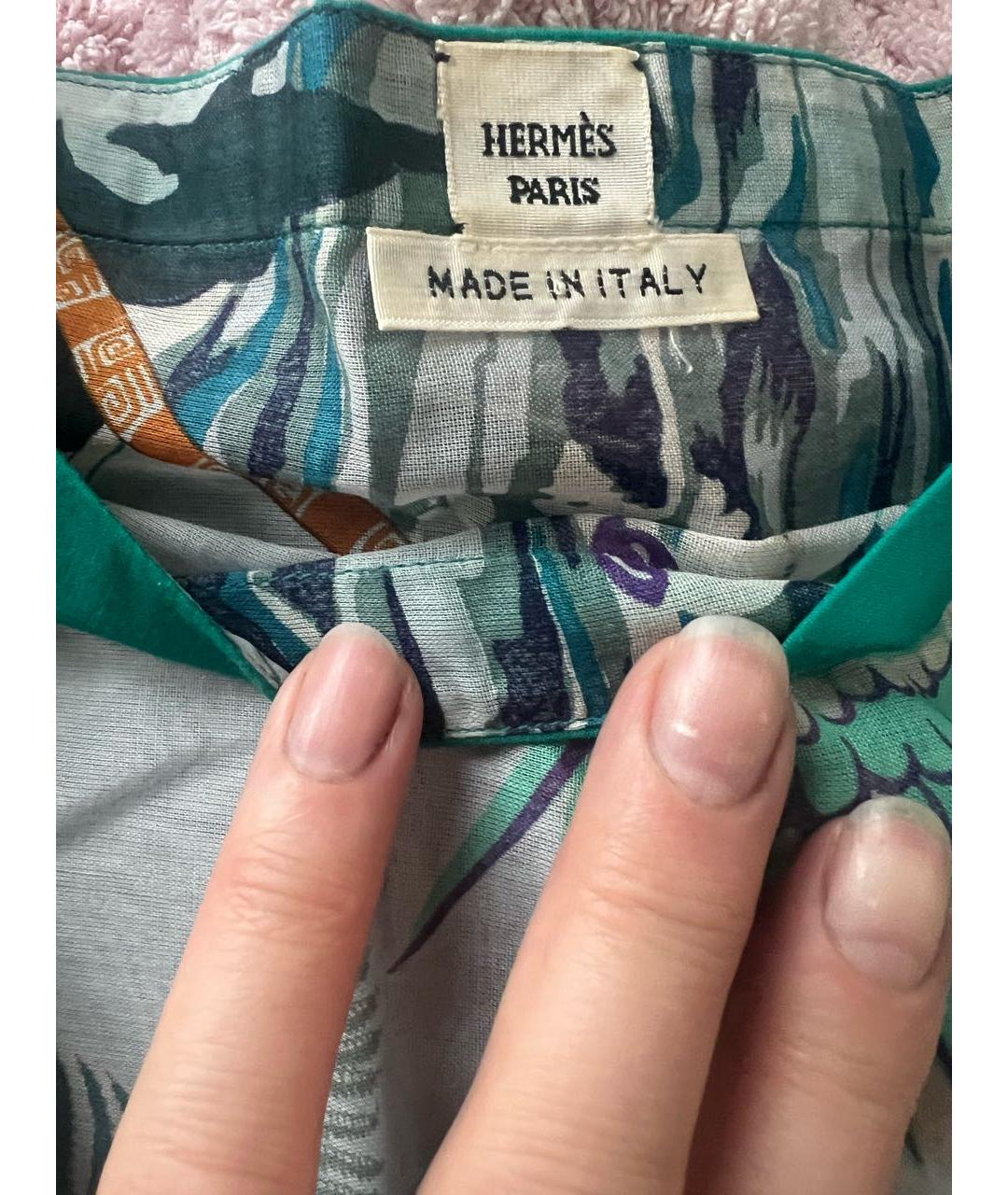 HERMES Мульти хлопковое парео, фото 3