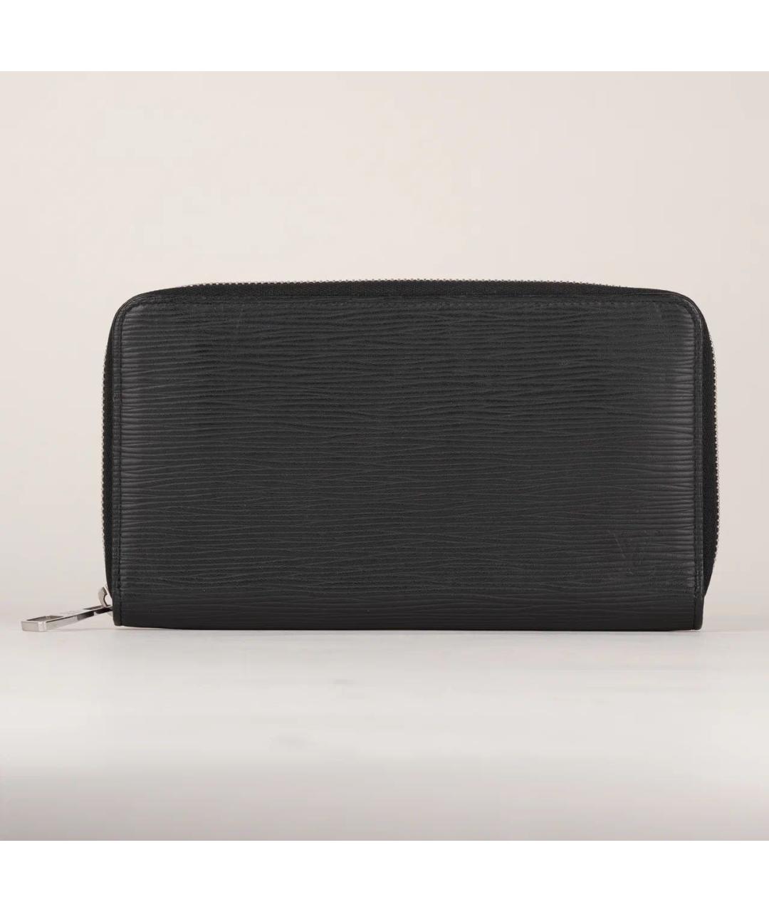 LOUIS VUITTON Черный кожаный кошелек, фото 9