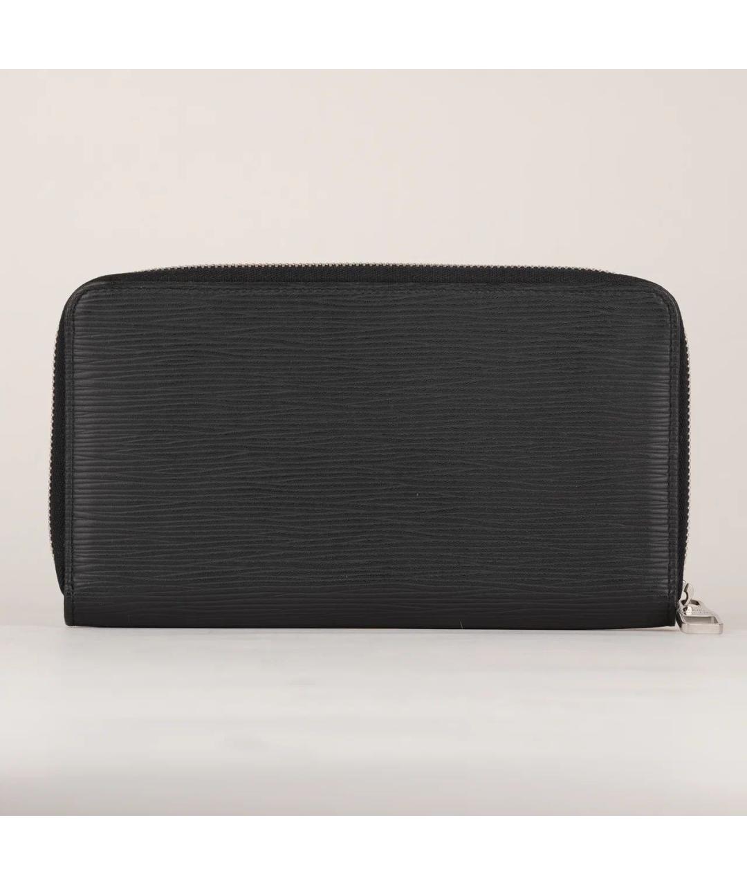 LOUIS VUITTON Черный кожаный кошелек, фото 2