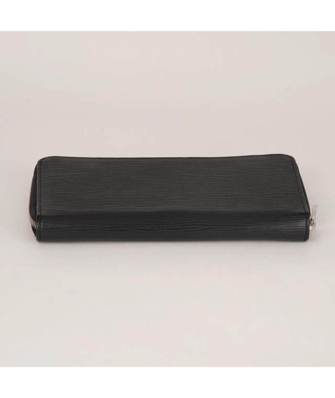 LOUIS VUITTON Черный кожаный кошелек, фото 6