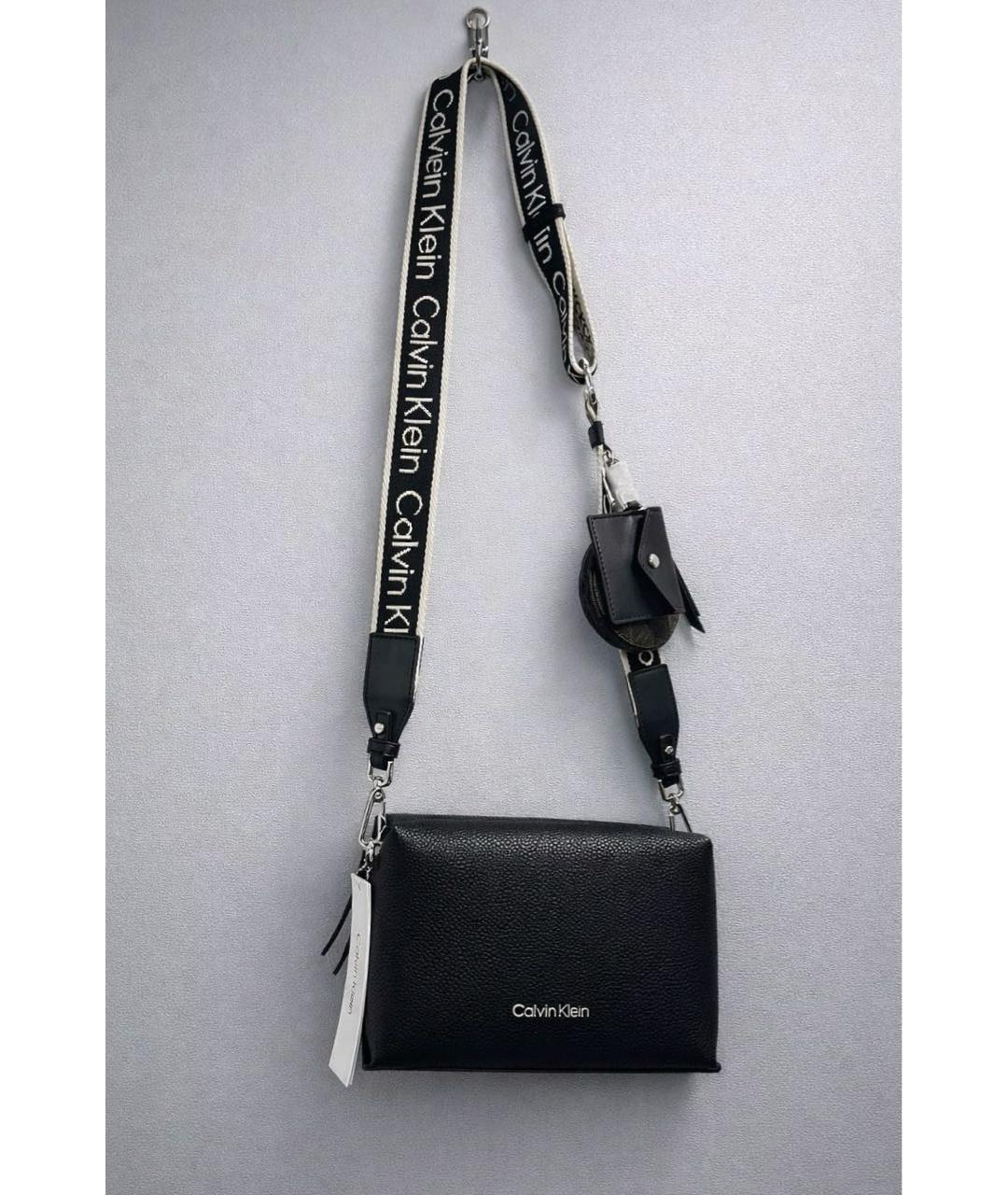 CALVIN KLEIN Черная сумка через плечо, фото 3
