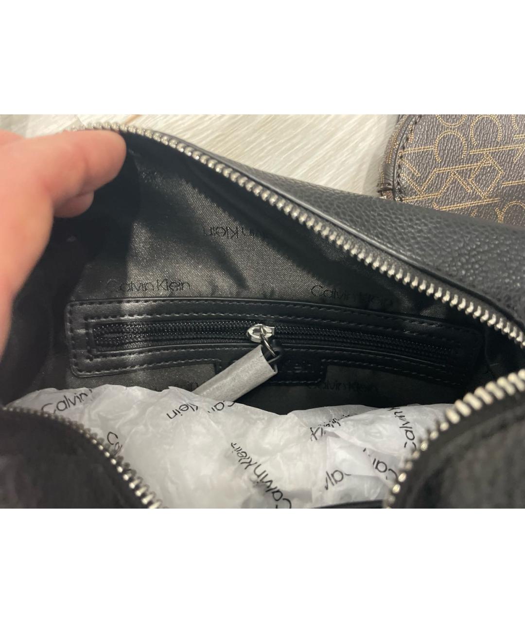 CALVIN KLEIN Черная сумка через плечо, фото 4