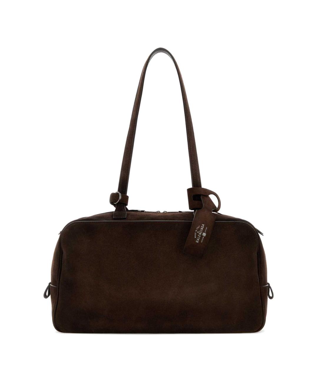 BALENCIAGA Коричневая замшевая сумка через плечо, фото 1