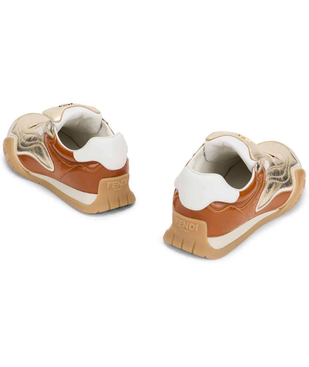 FENDI Мульти кожаные кроссовки, фото 4