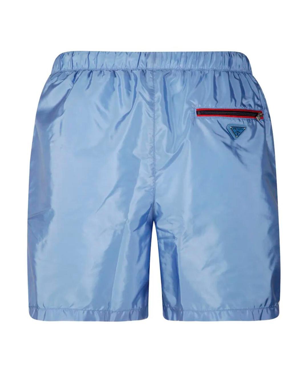 PRADA Голубые полиамидовые плавки, фото 2