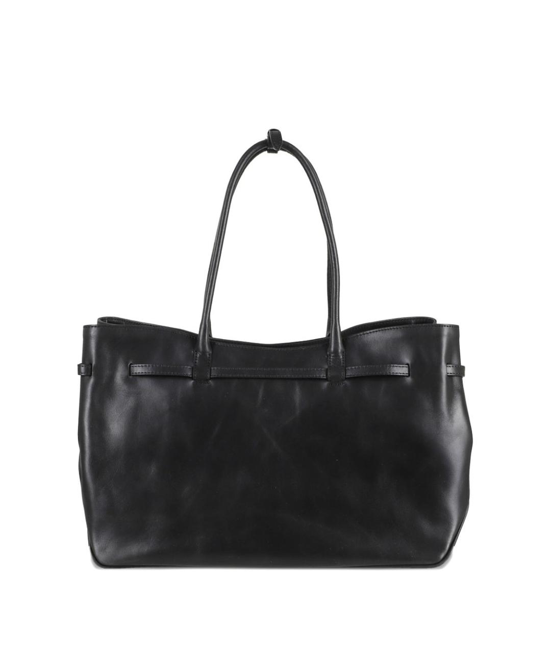 MARGESHERWOOD Черная кожаная сумка тоут, фото 2