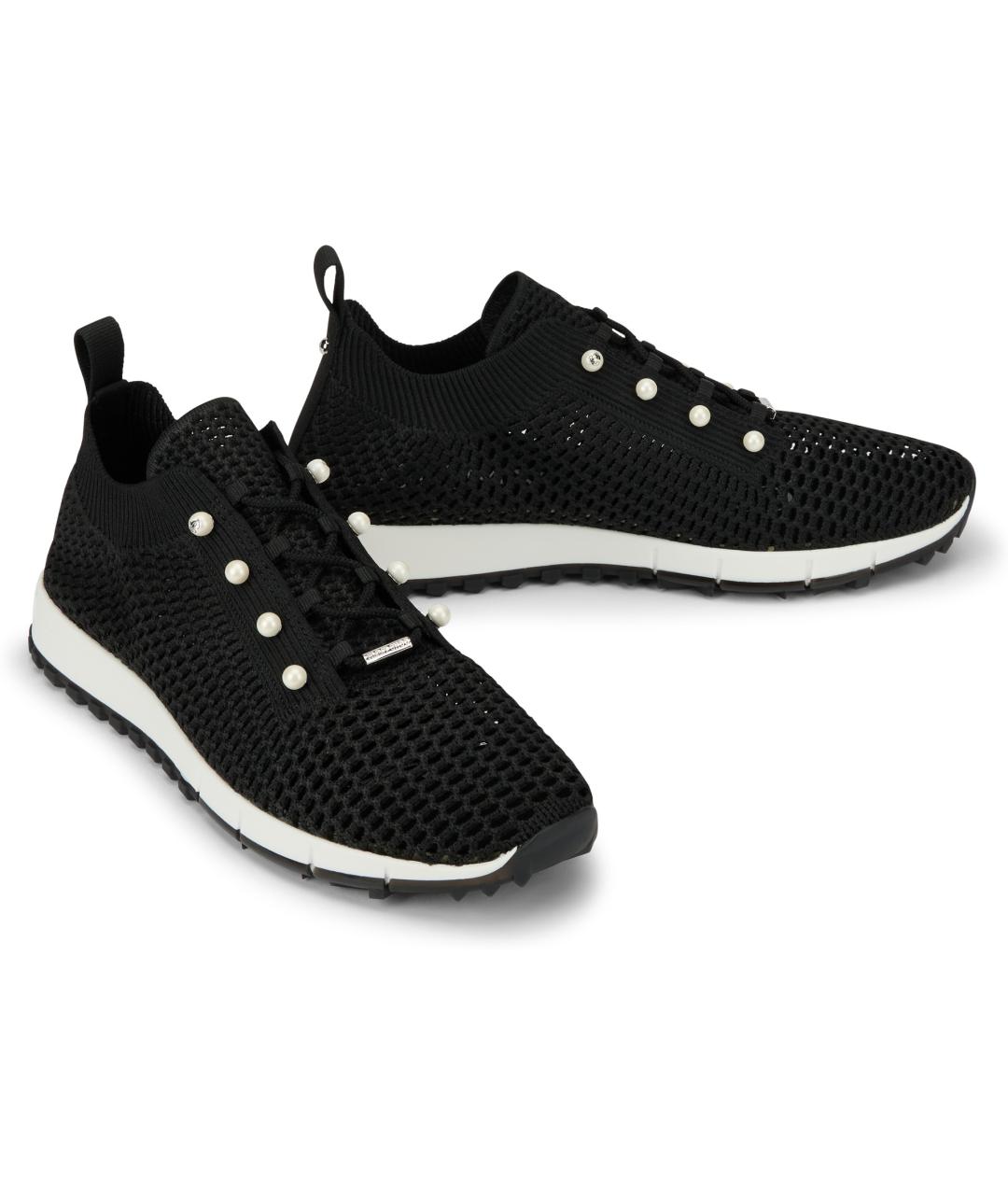 JIMMY CHOO Черные текстильные кроссовки, фото 3