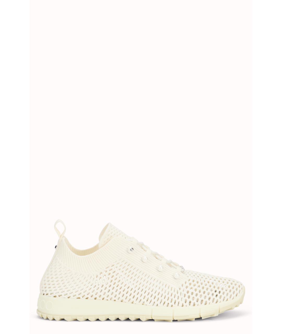 JIMMY CHOO Белые текстильные кроссовки, фото 1