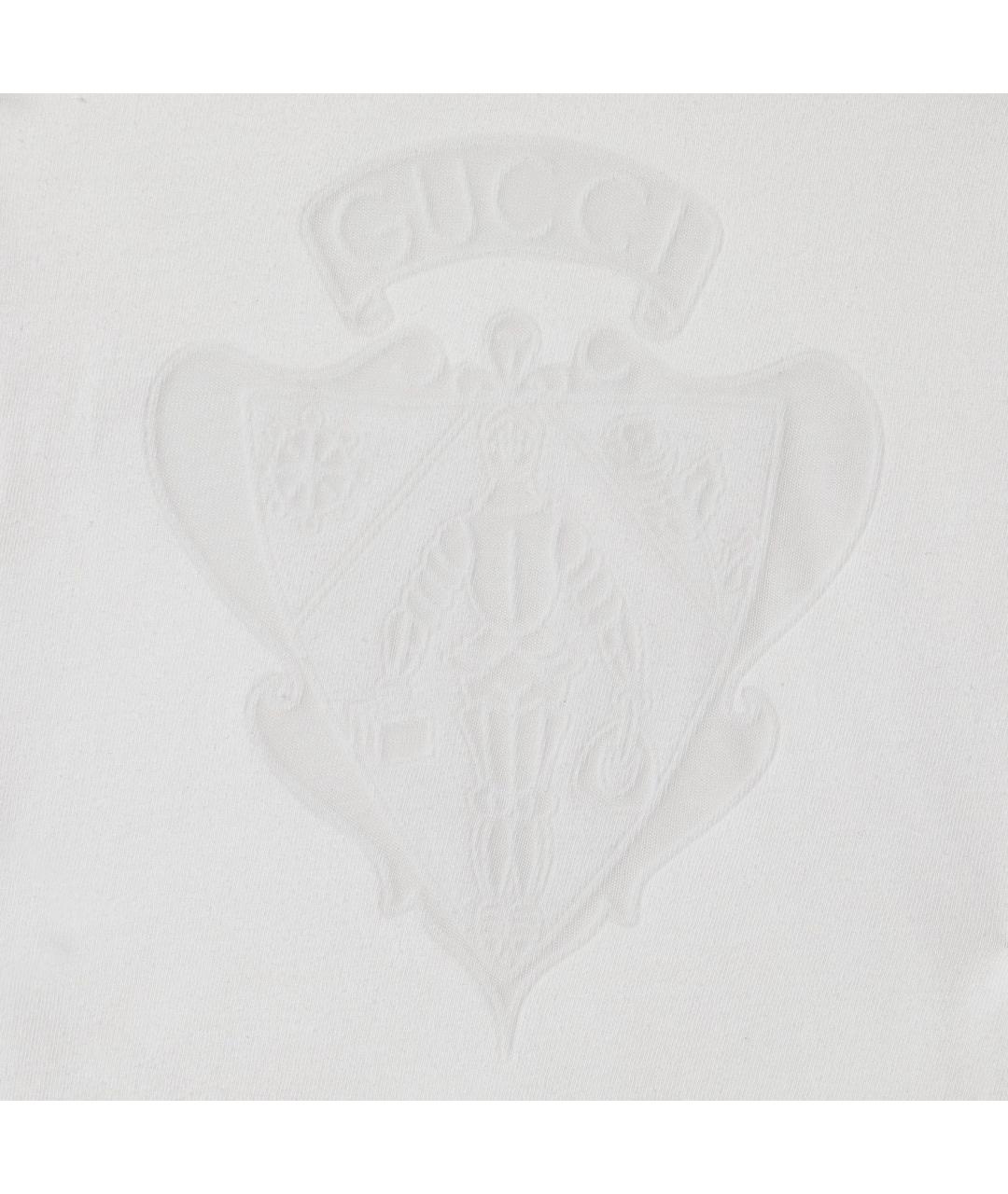 GUCCI Белая хлопко-полиэстеровая футболка, фото 5