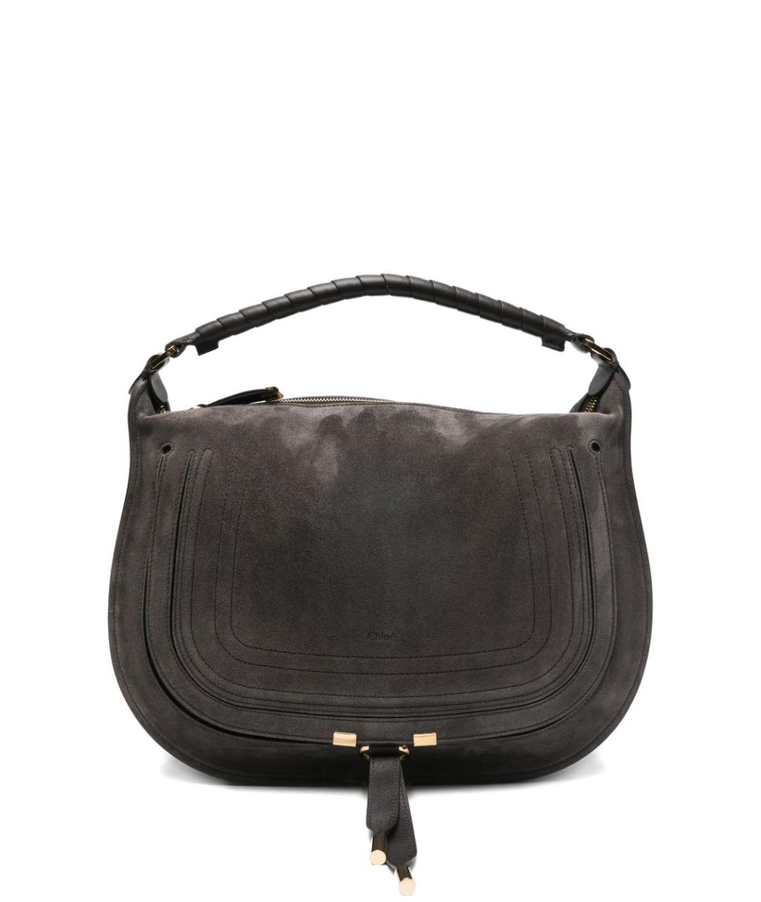 CHLOE Серая кожаная сумка с короткими ручками, фото 1
