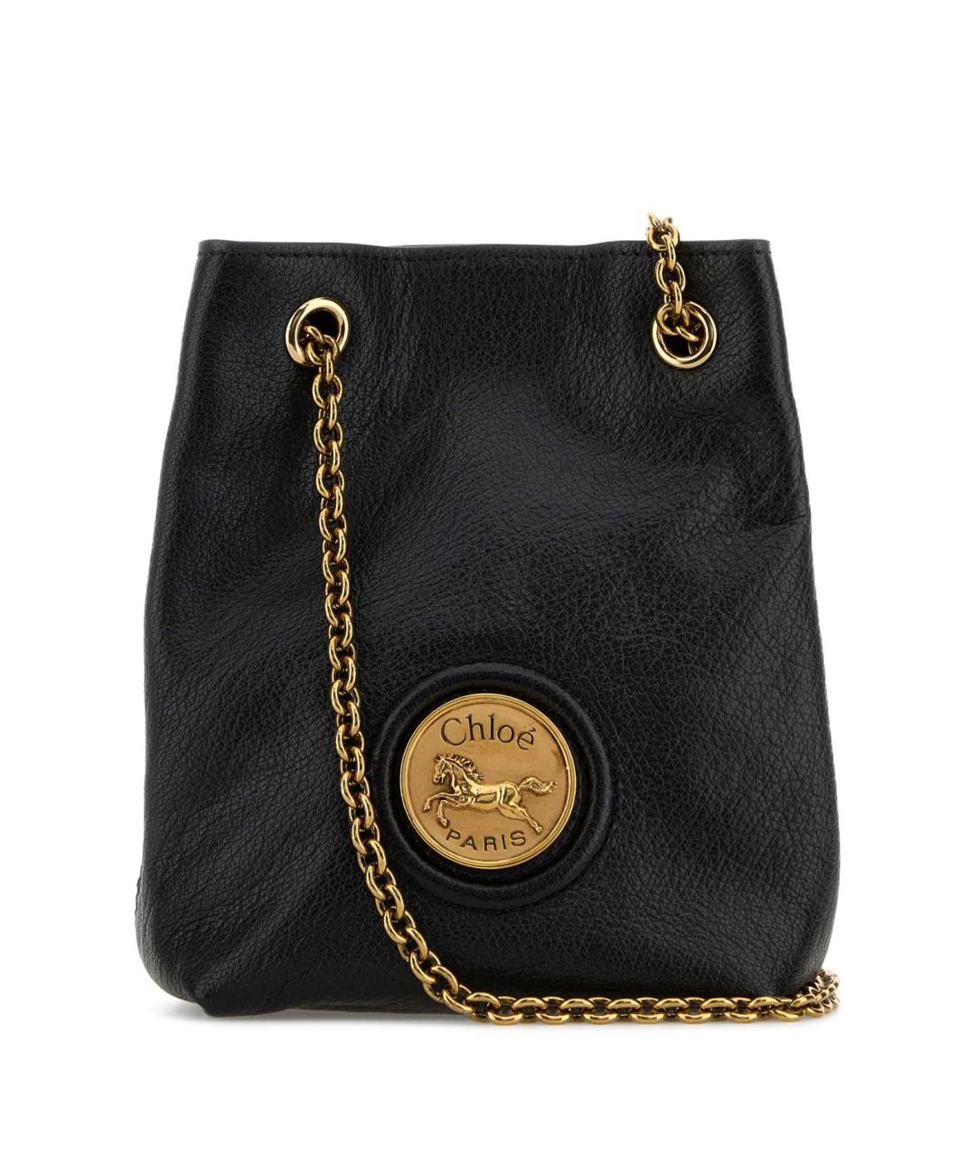CHLOE Черная кожаная сумка тоут, фото 1