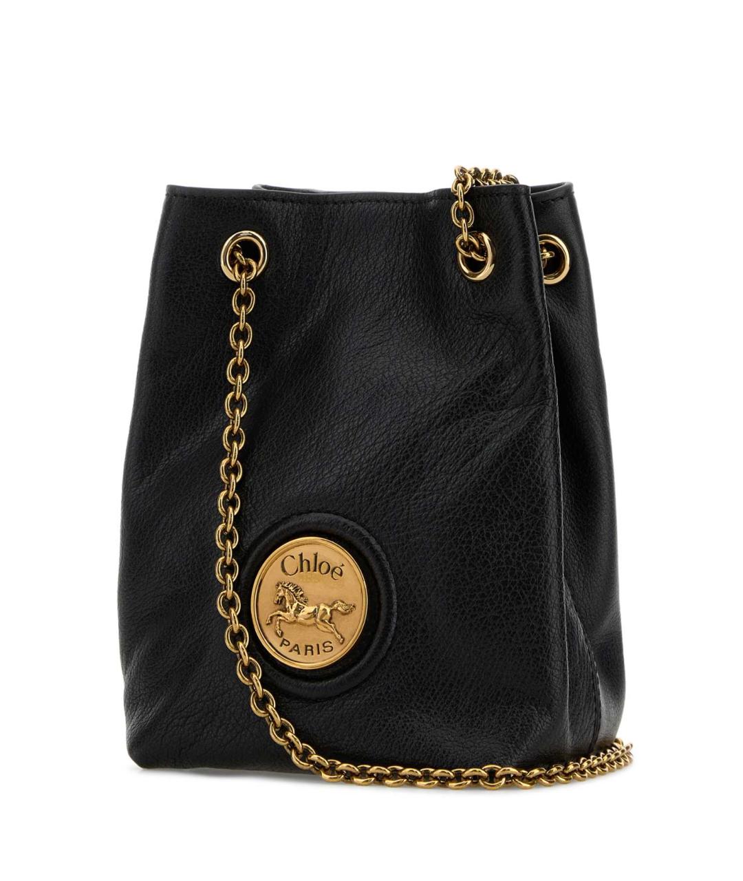 CHLOE Черная кожаная сумка тоут, фото 2
