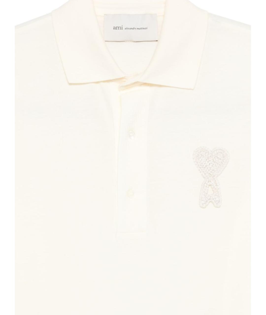 Ami Paris Бежевая хлопковая футболка, фото 3