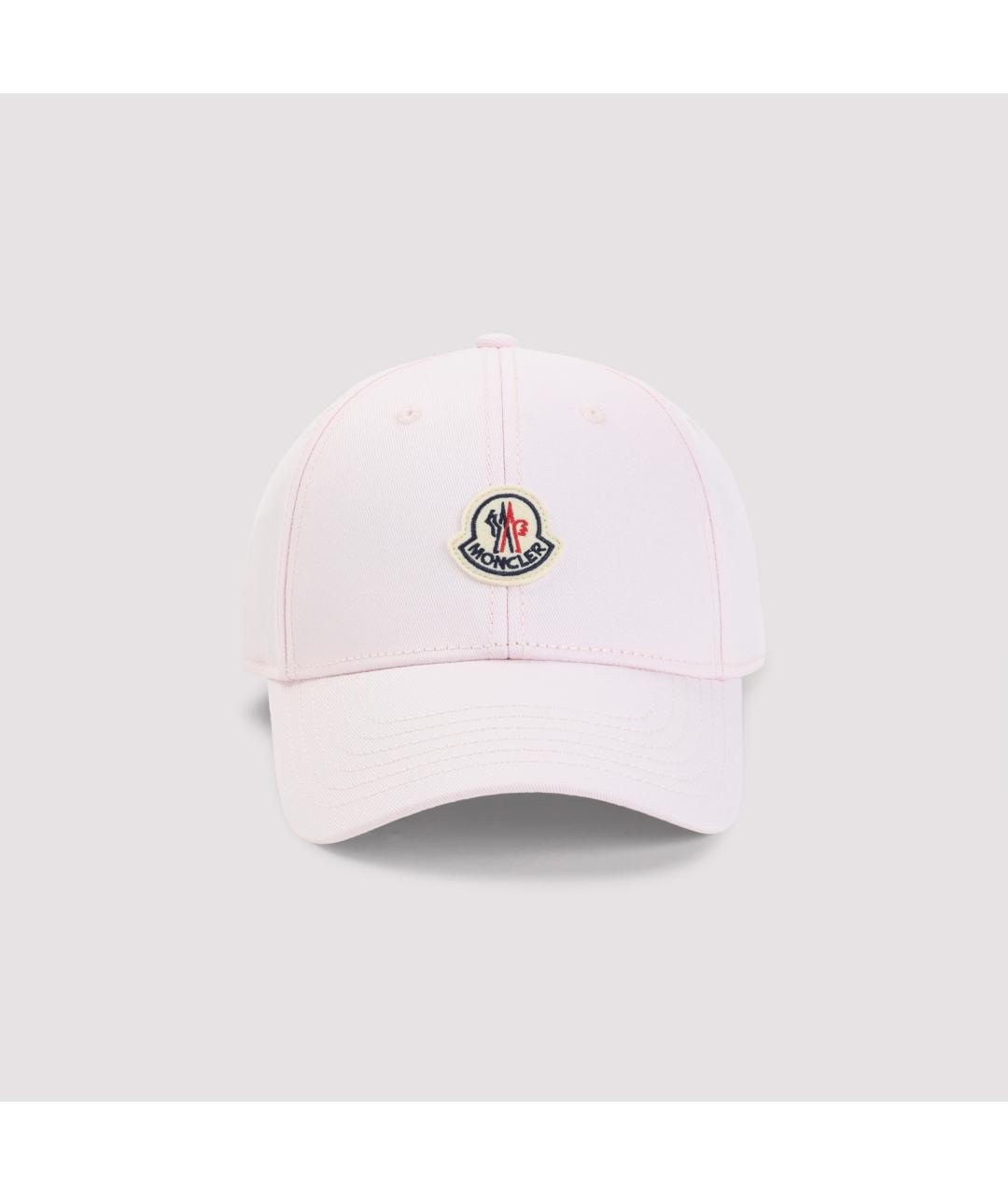 MONCLER Розовая хлопковая кепка, фото 2