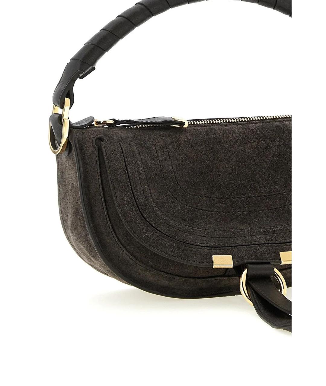 CHLOE Коричневая кожаная сумка с короткими ручками, фото 4