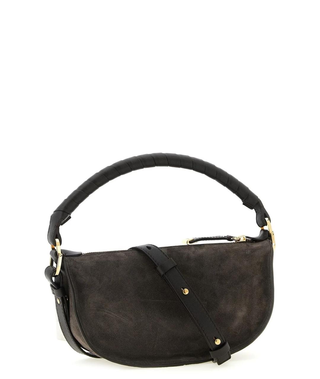 CHLOE Коричневая кожаная сумка с короткими ручками, фото 3