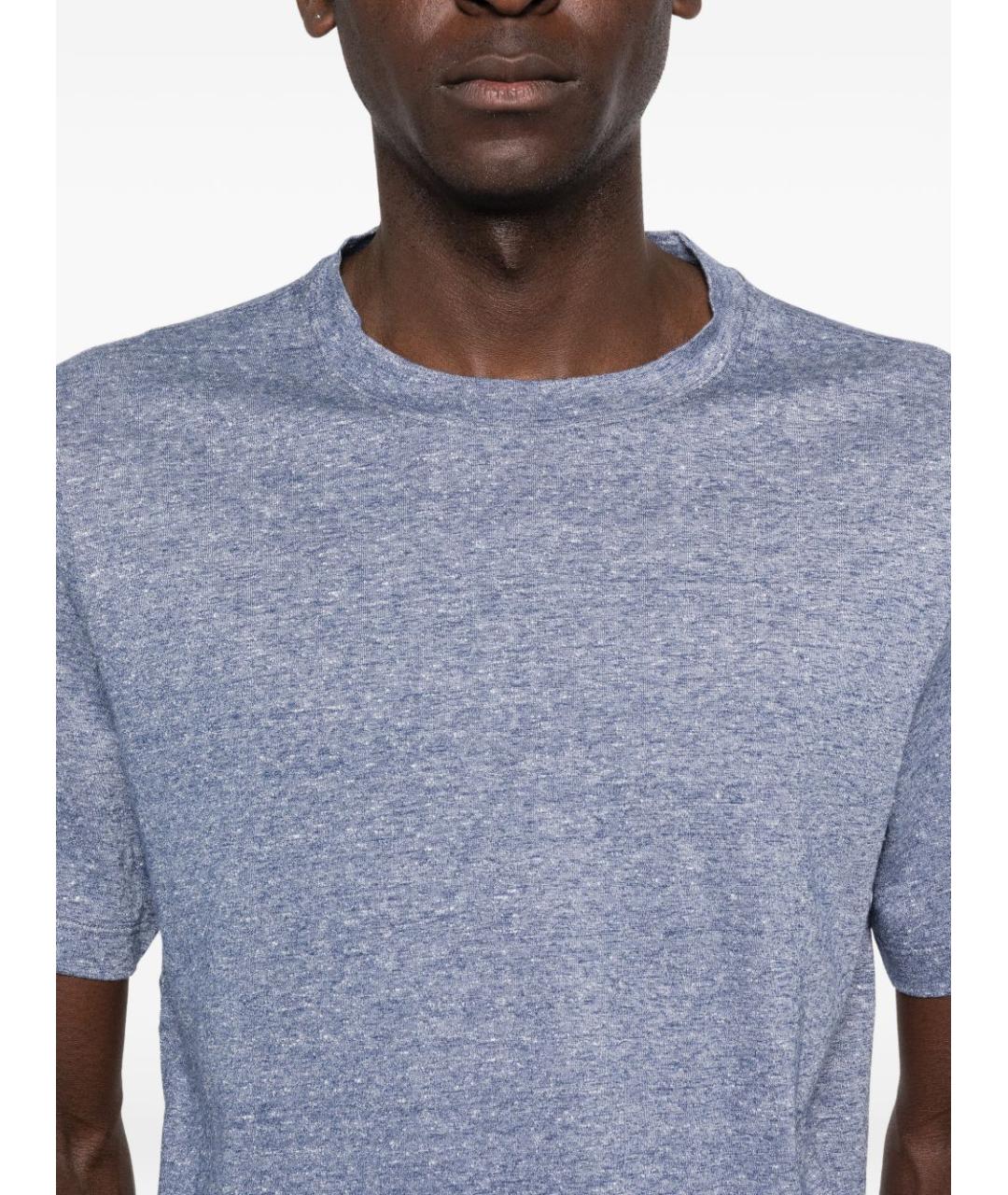 BRUNELLO CUCINELLI Синяя футболка, фото 2