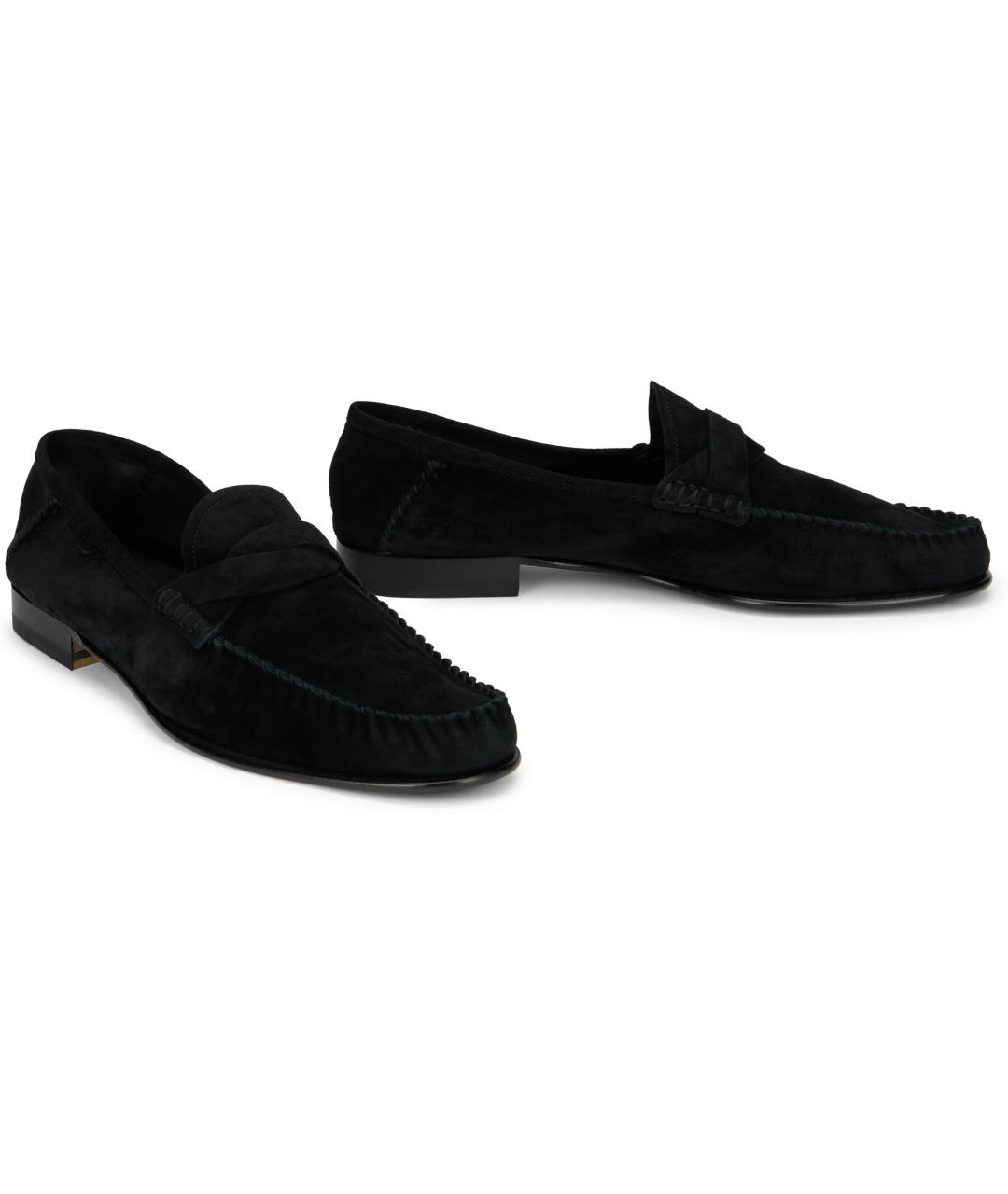 TOM FORD Черные кожаные мокасины, фото 3