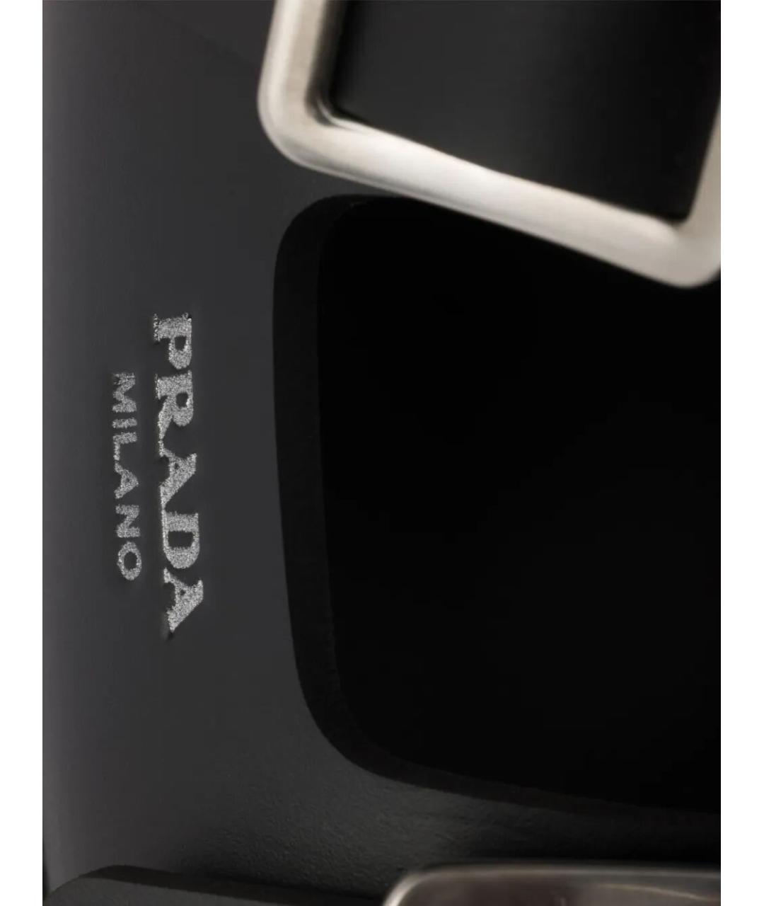 PRADA Черные кожаные сандалии, фото 5