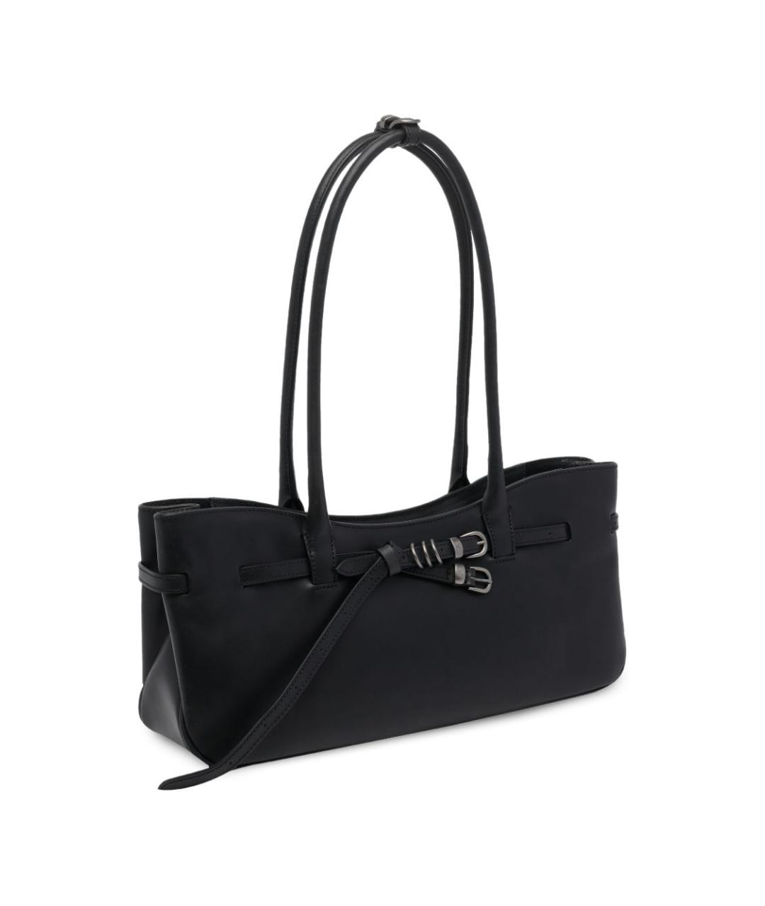 MARGESHERWOOD Черная кожаная сумка через плечо, фото 2