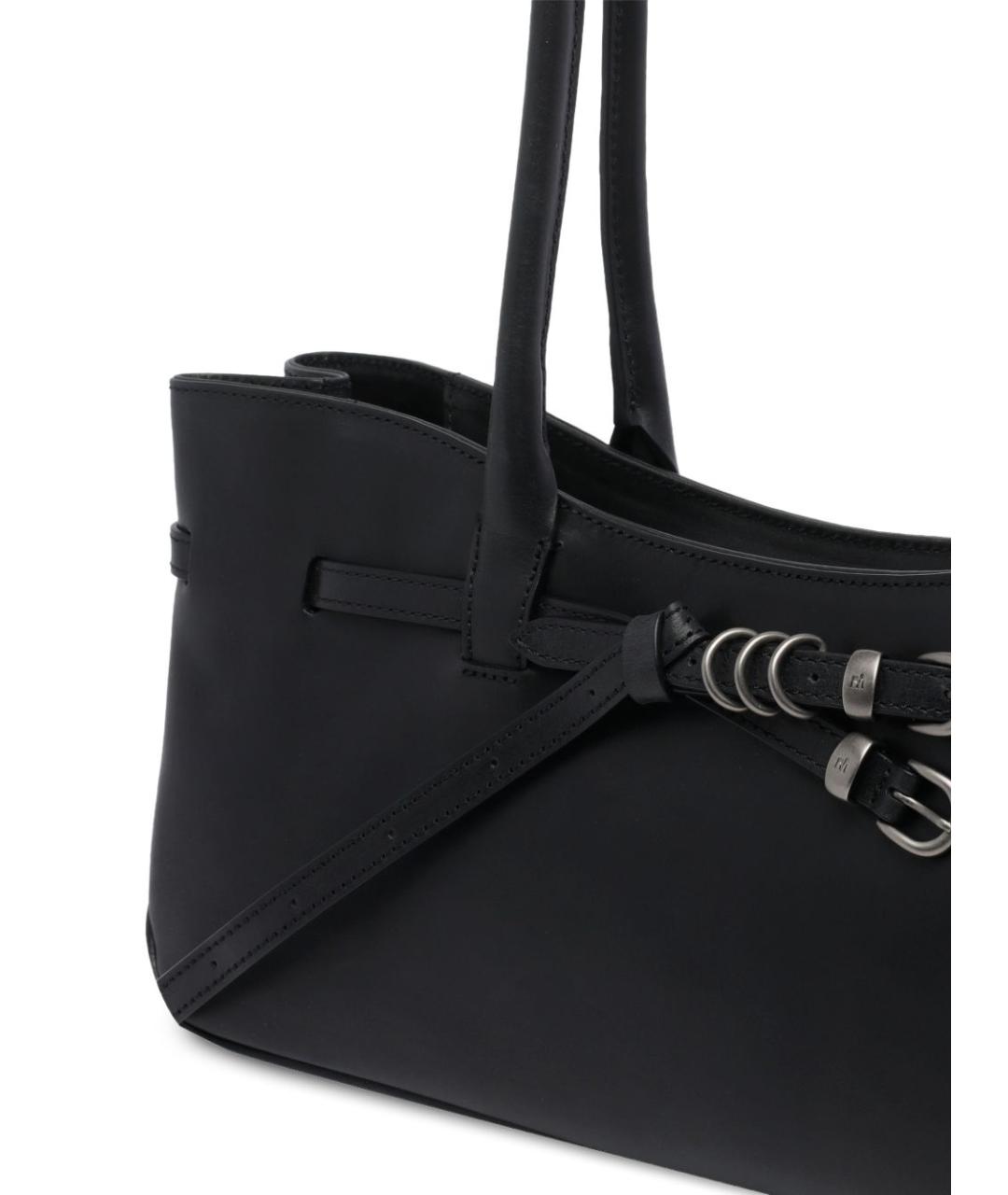 MARGESHERWOOD Черная кожаная сумка через плечо, фото 4