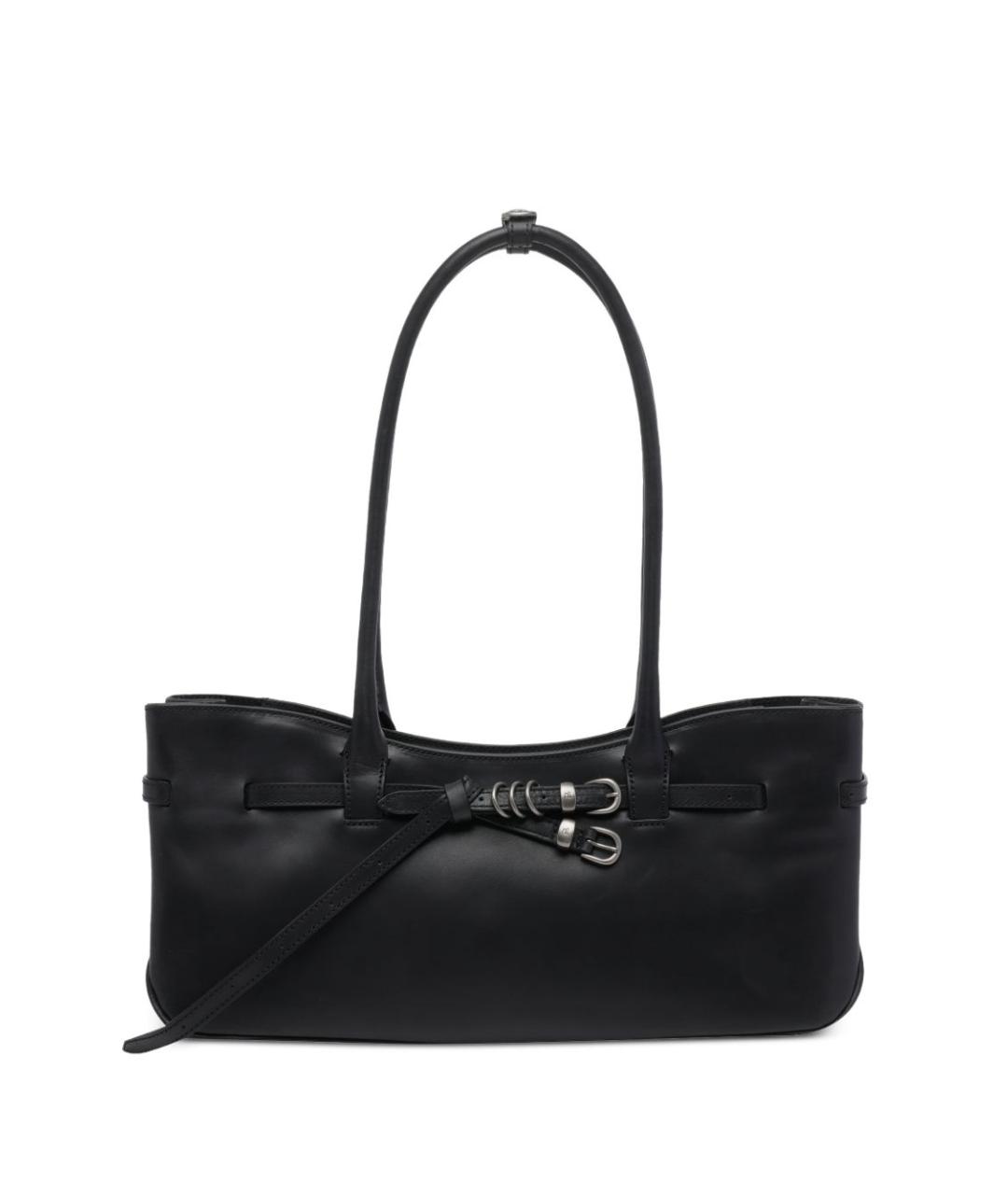 MARGESHERWOOD Черная кожаная сумка через плечо, фото 1