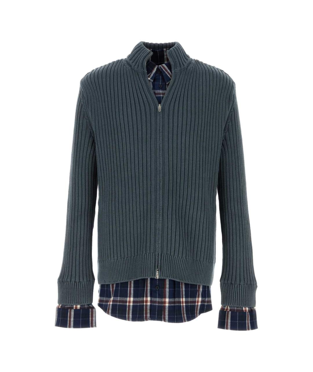 BALENCIAGA Синий хлопковый кардиган, фото 1