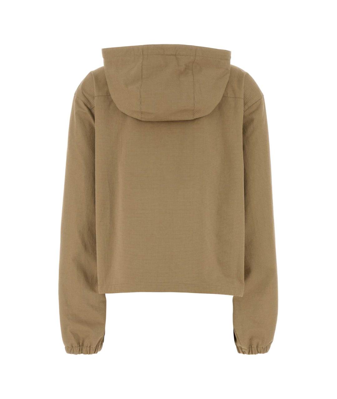 MIU MIU Бежевая полиэстеровая куртка, фото 2