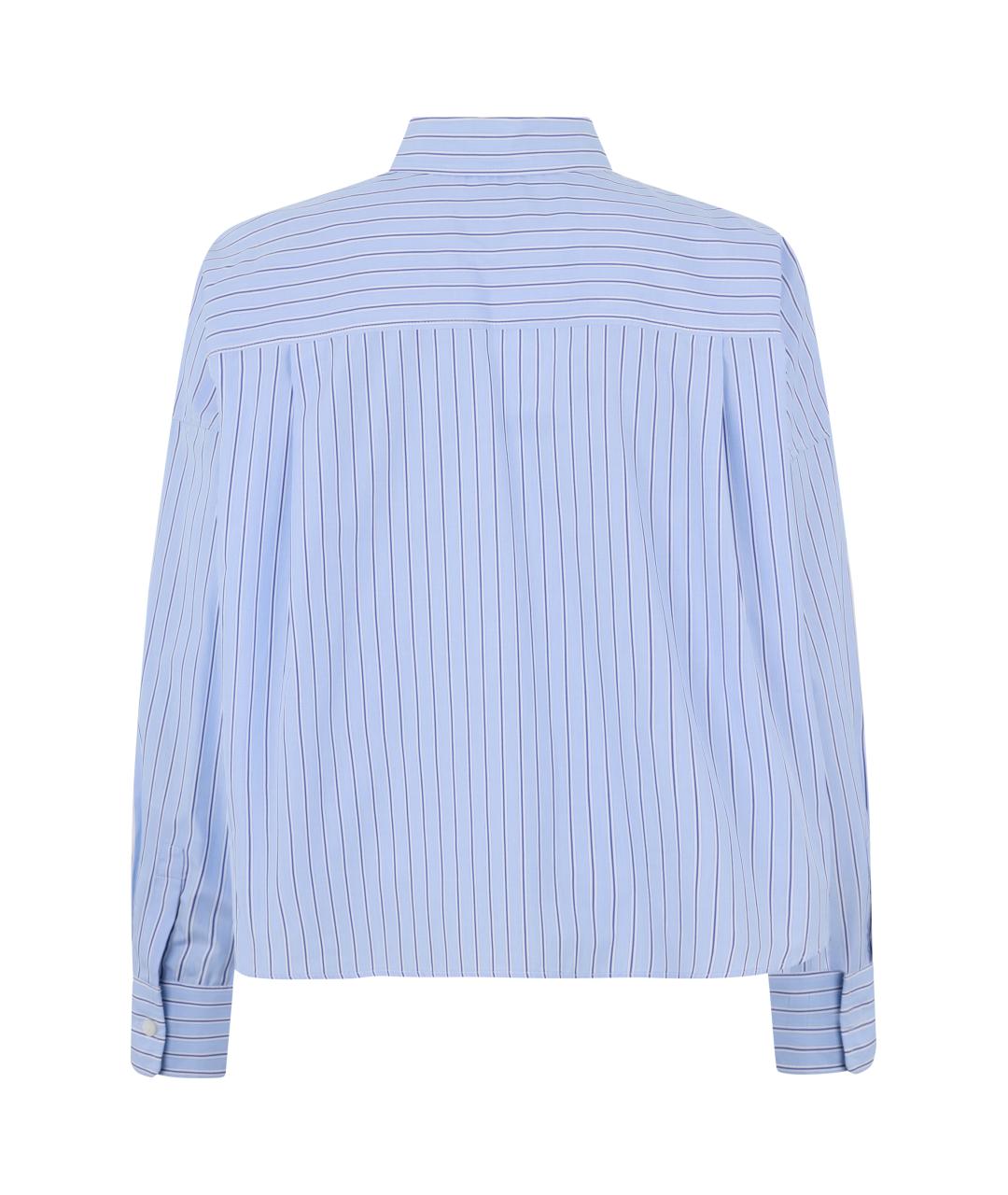 WEEKEND MAX MARA Голубая хлопковая рубашка, фото 2