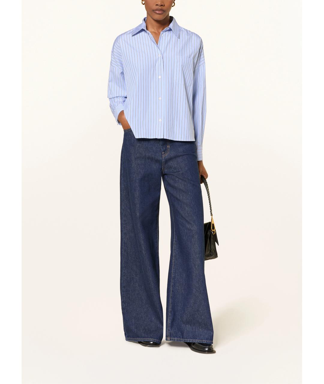 WEEKEND MAX MARA Голубая хлопковая рубашка, фото 3