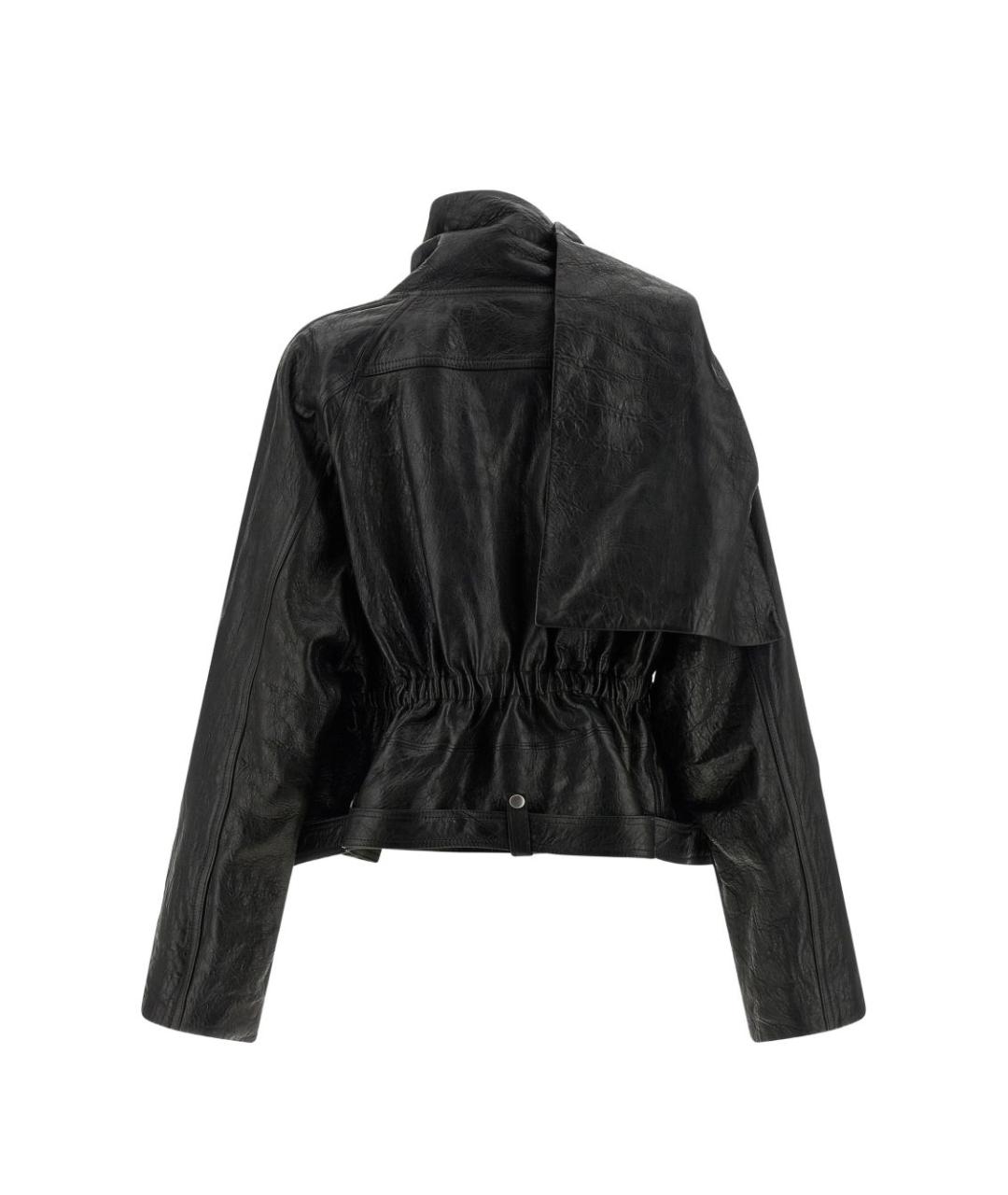 RICK OWENS Черная кожаная куртка, фото 3