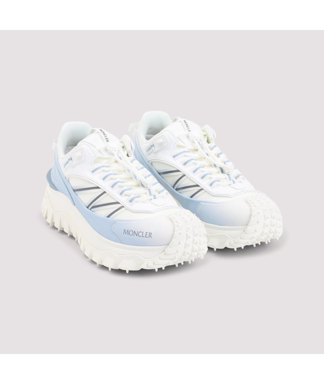 MONCLER Белые низкие кроссовки / кеды, фото 3