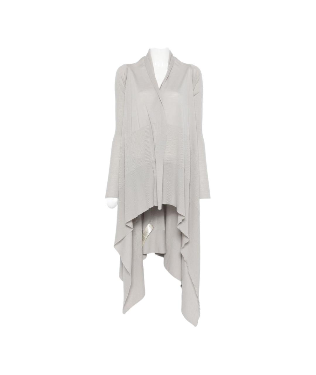 RICK OWENS Серый шерстяной кардиган, фото 1