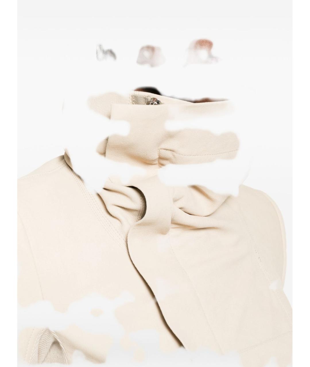 RICK OWENS Бежевая кожаная куртка, фото 3