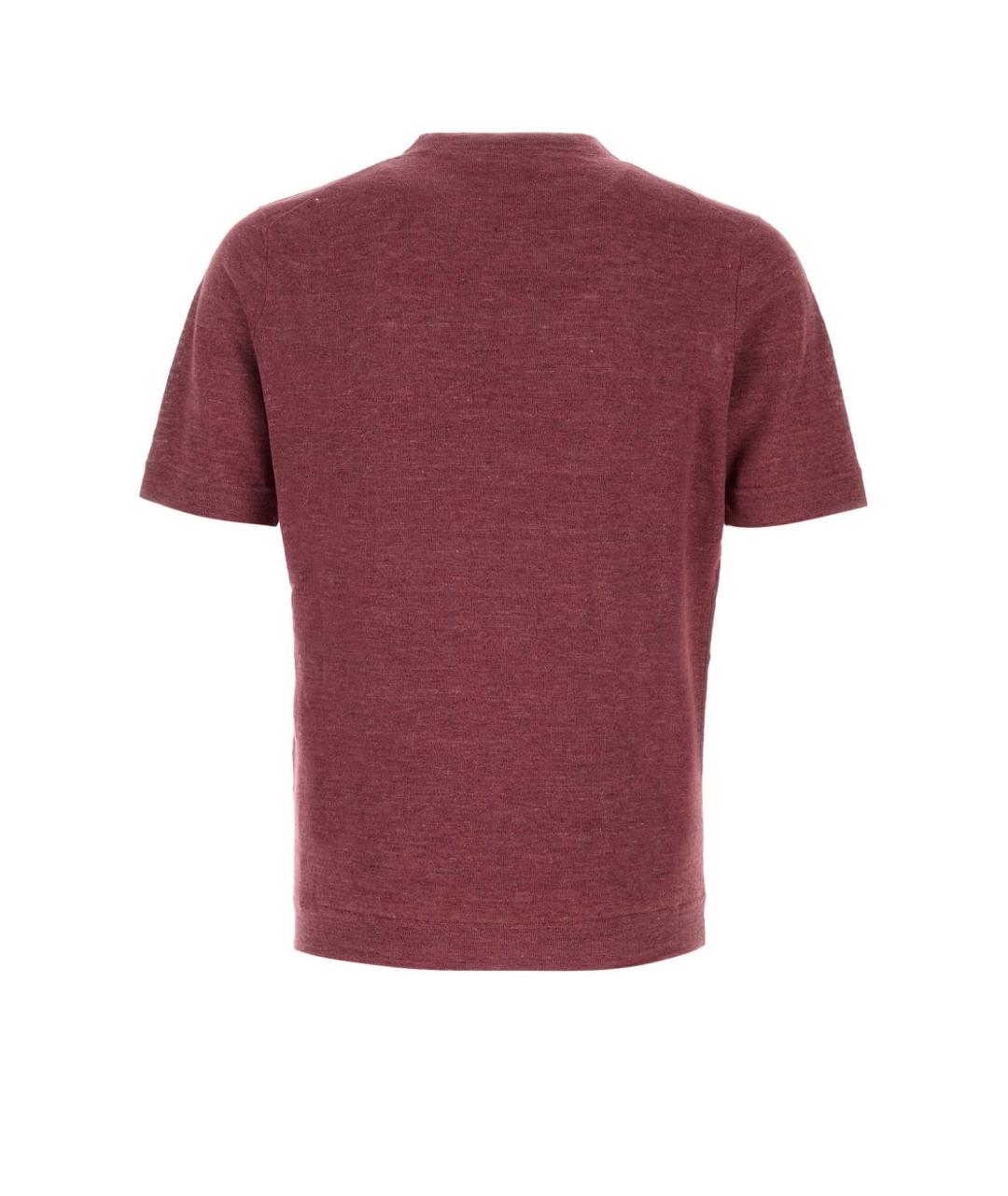 BRUNELLO CUCINELLI Фиолетовая хлопковая футболка, фото 2