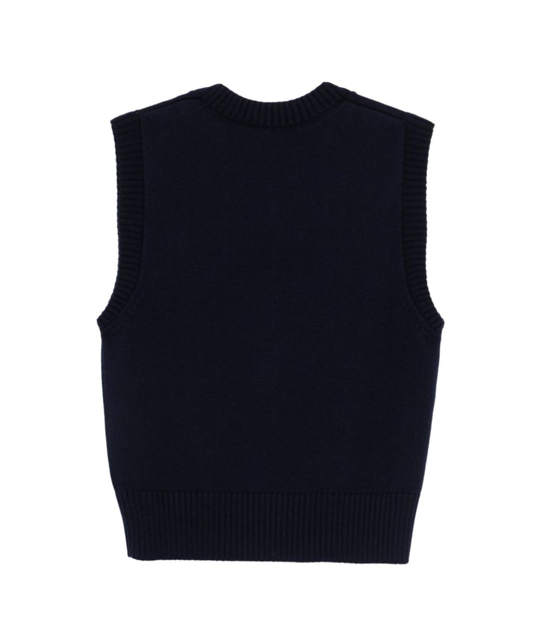 Ami Paris Синяя шерстяная жилетка, фото 2