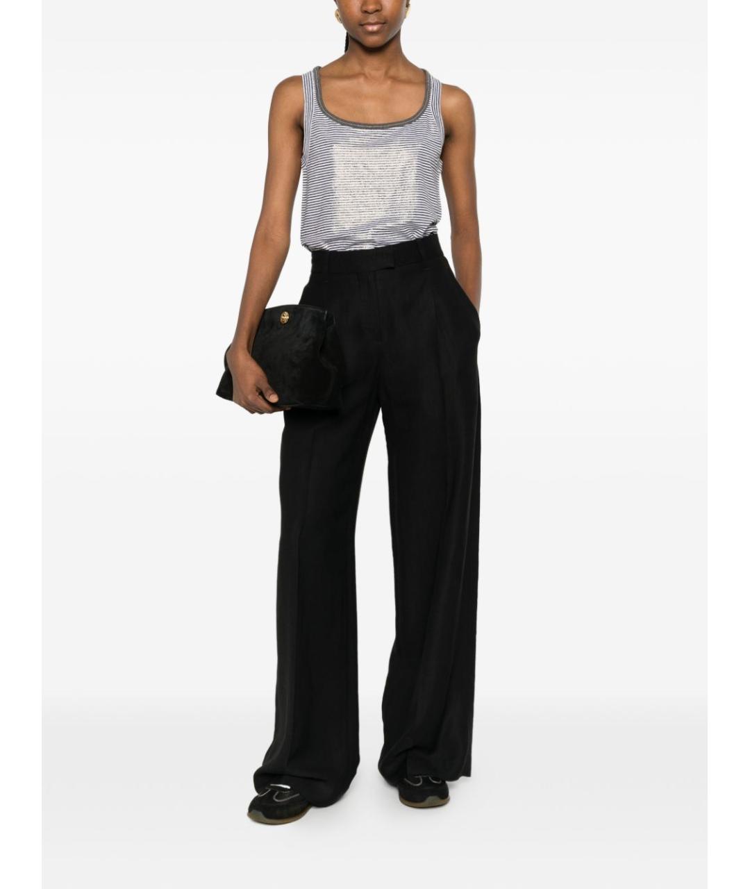 BRUNELLO CUCINELLI Синяя льняная майка, фото 4