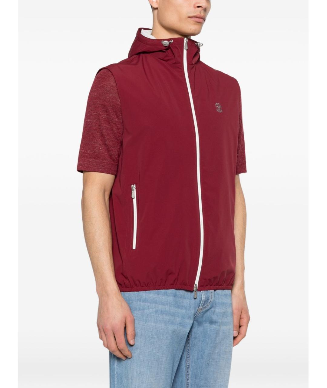 BRUNELLO CUCINELLI Красный полиамидовый жилет, фото 3