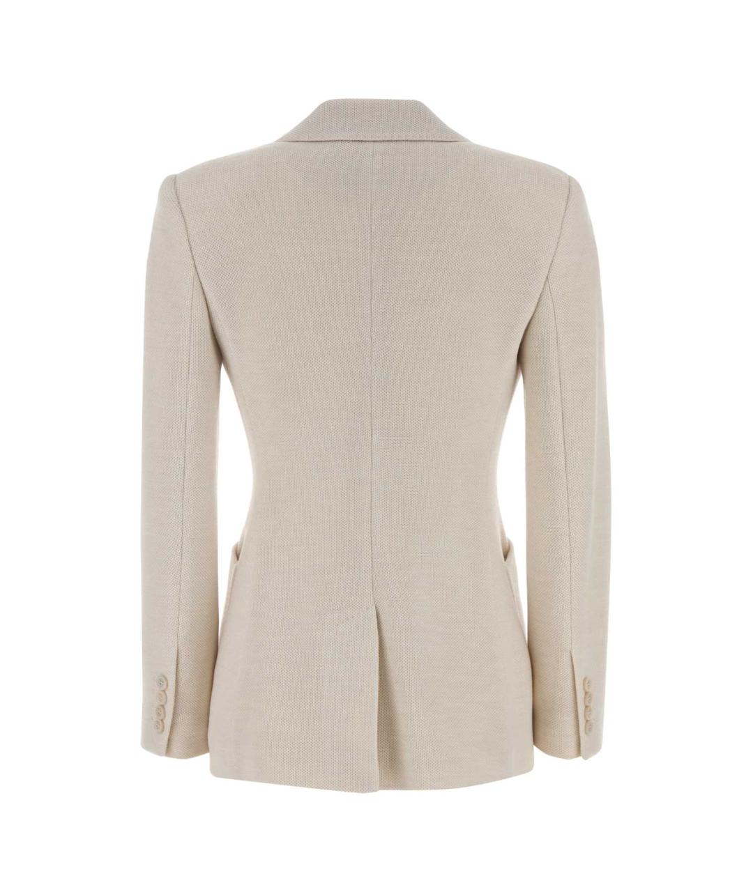 MAX MARA Бежевый шерстяной жакет/пиджак, фото 2