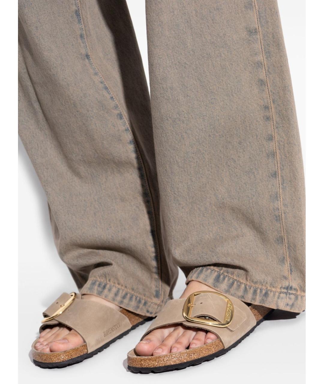 BIRKENSTOCK Коричневые кожаные сандалии, фото 5