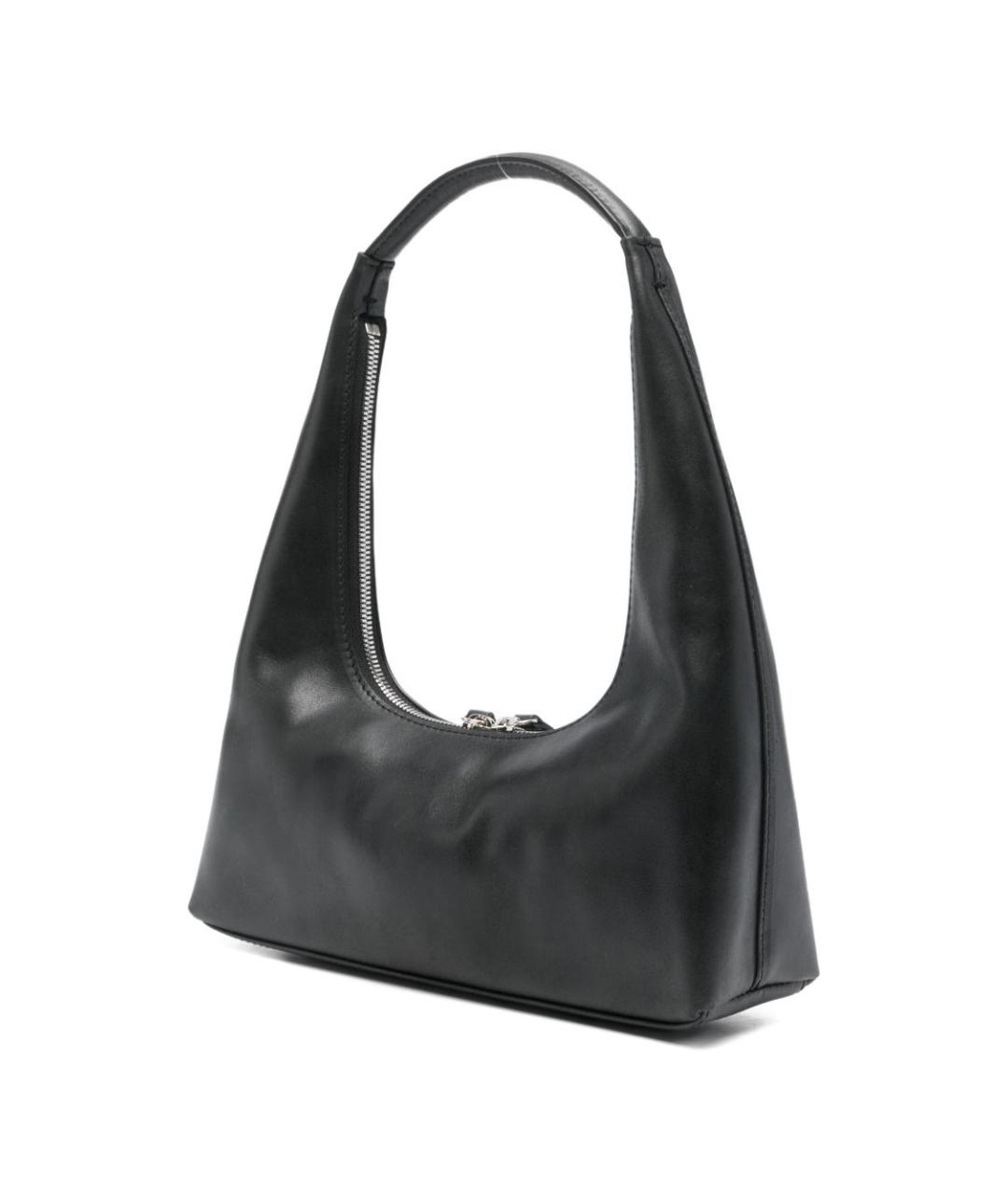 MARGESHERWOOD Черная кожаная сумка с короткими ручками, фото 4