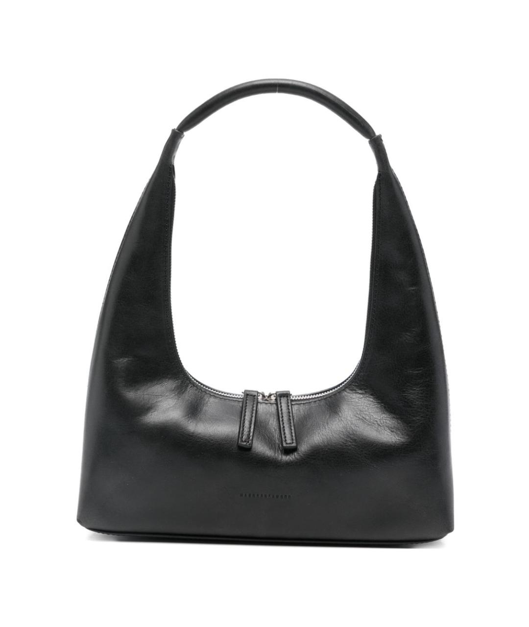 MARGESHERWOOD Черная кожаная сумка с короткими ручками, фото 1