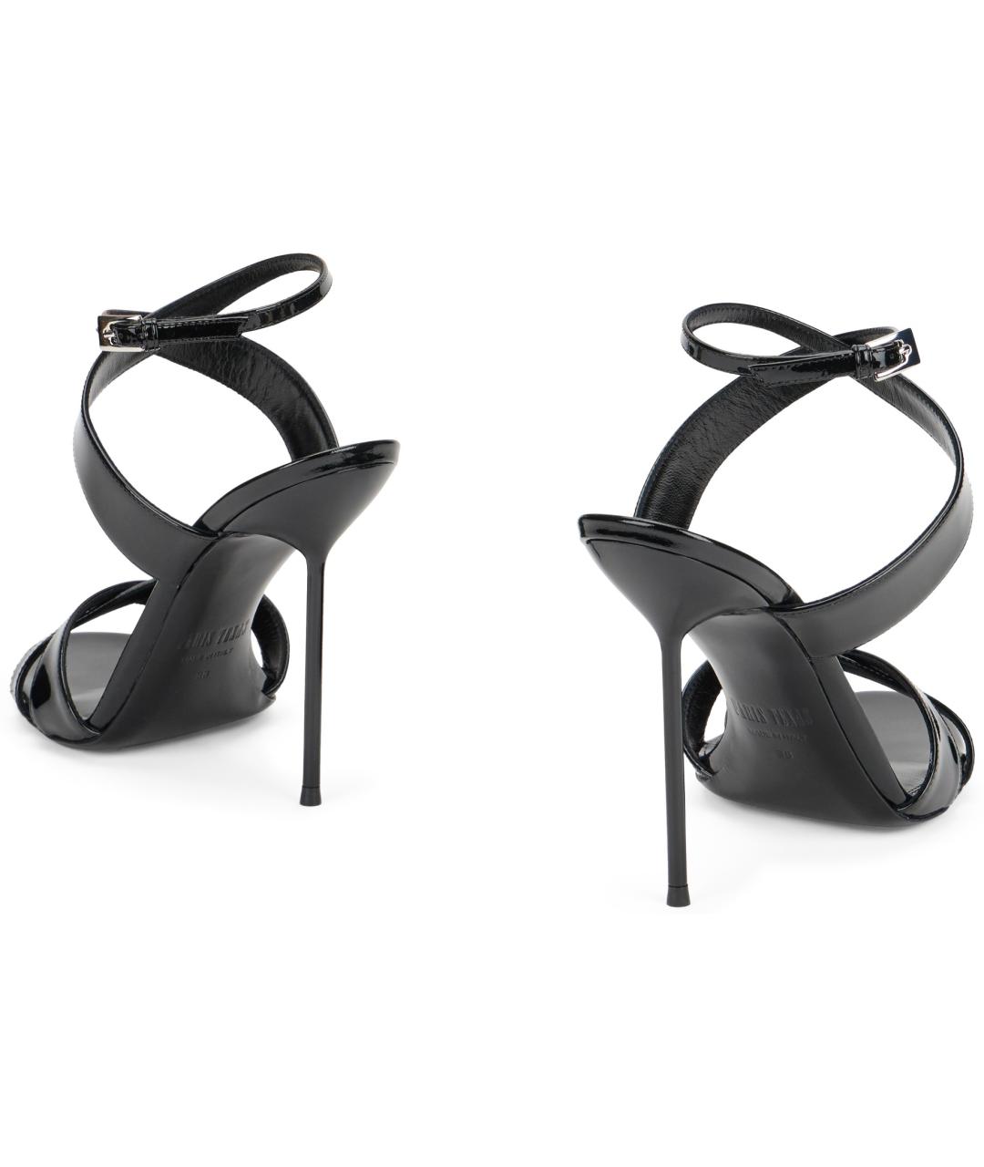 PARIS TEXAS Черные кожаные босоножки, фото 4