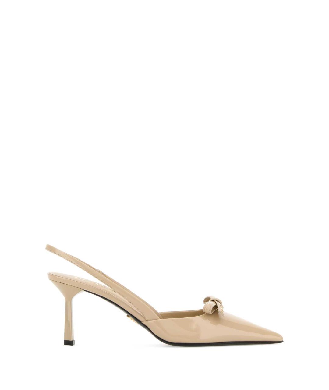 PRADA Бежевые кожаные туфли, фото 1