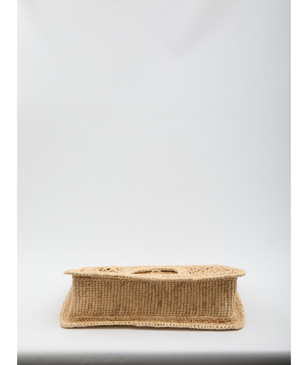 JACQUEMUS Бежевая пелетеная сумка с короткими ручками, фото 5