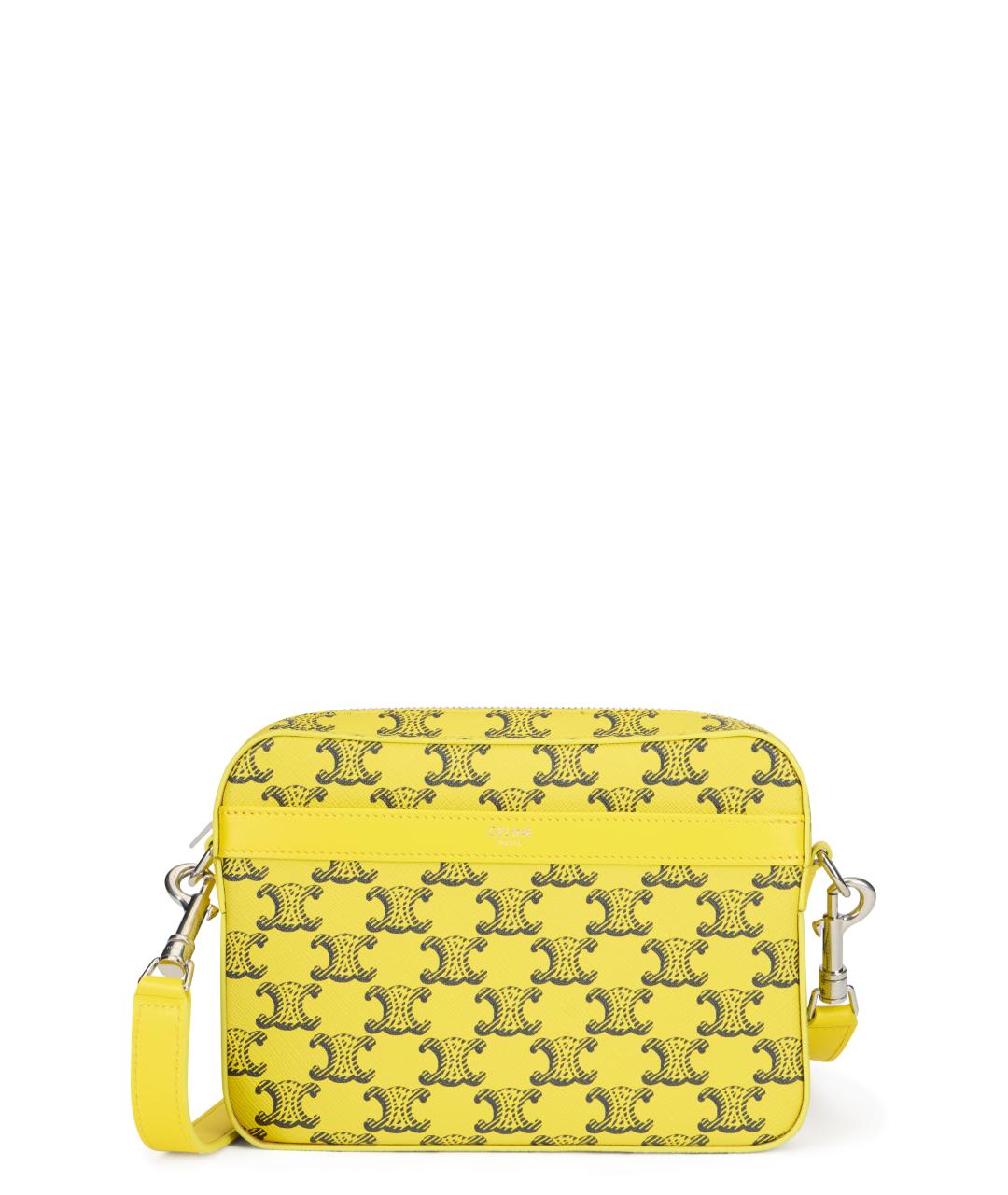 CELINE Желтая синтетическая сумка на плечо, фото 1